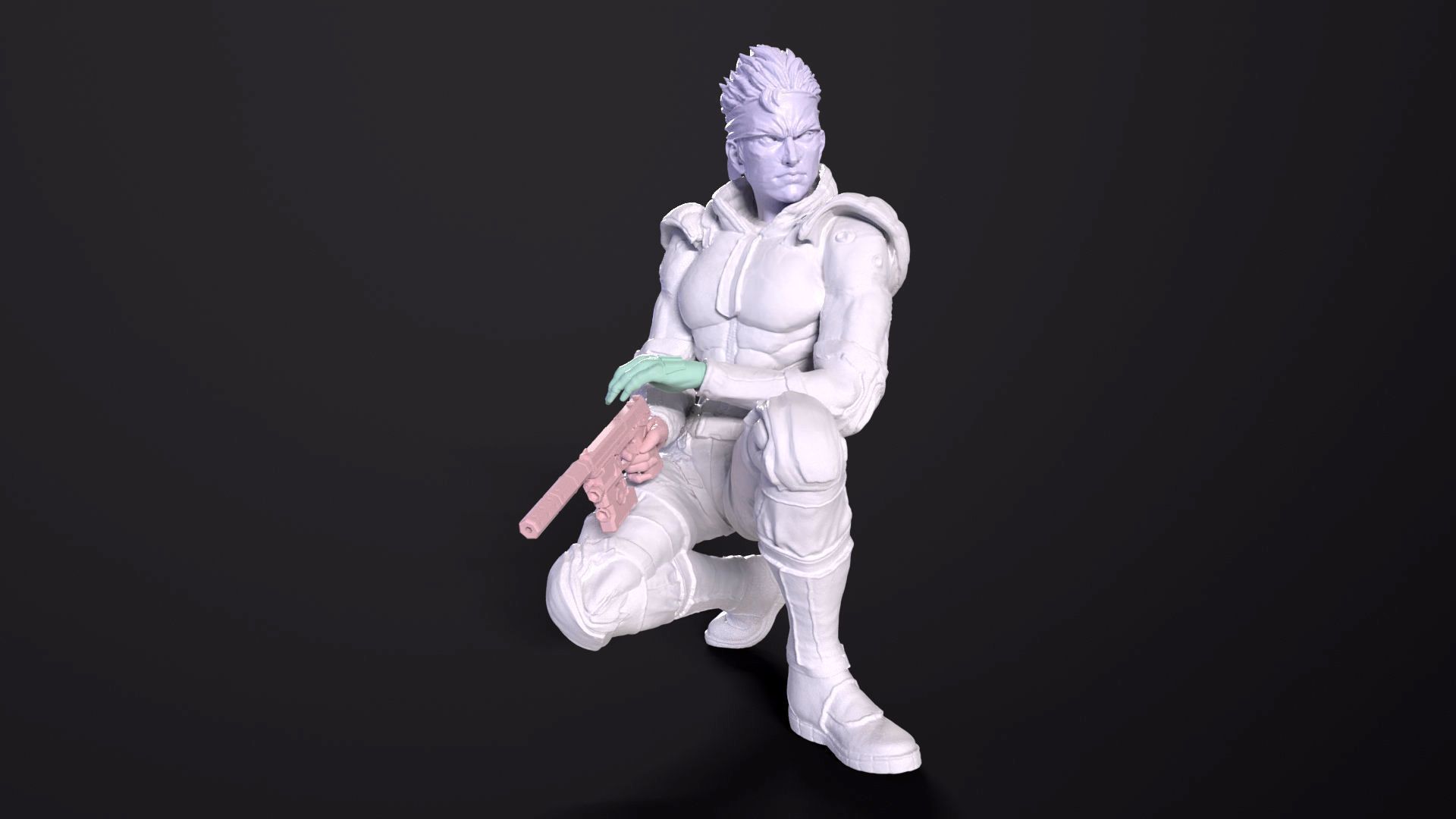 Solid Snake Printable fan art from MGS 3D print model_2