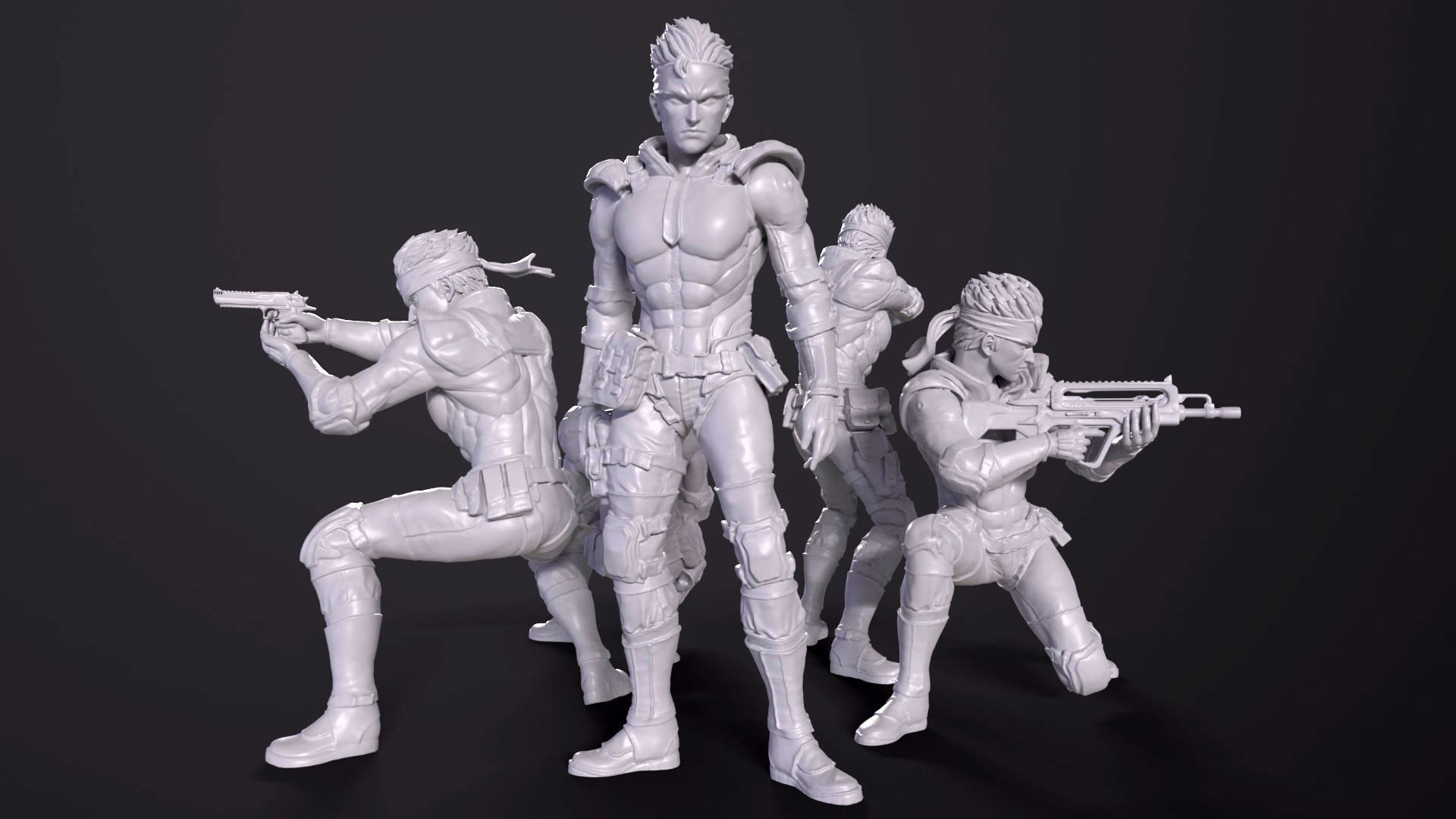 Solid Snake Printable fan art from MGS 3D print model_14