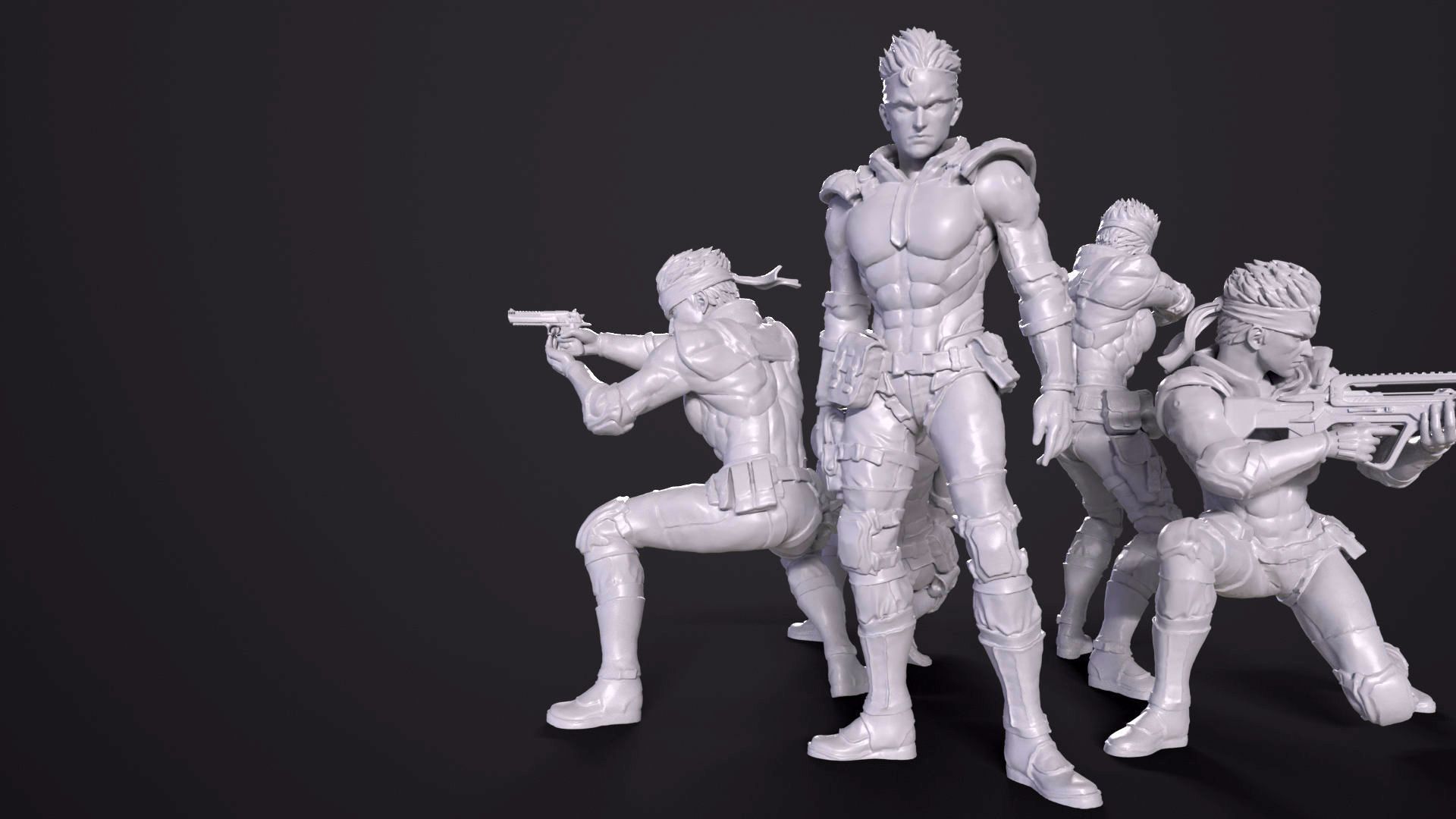 Solid Snake Printable fan art from MGS 3D print model_8
