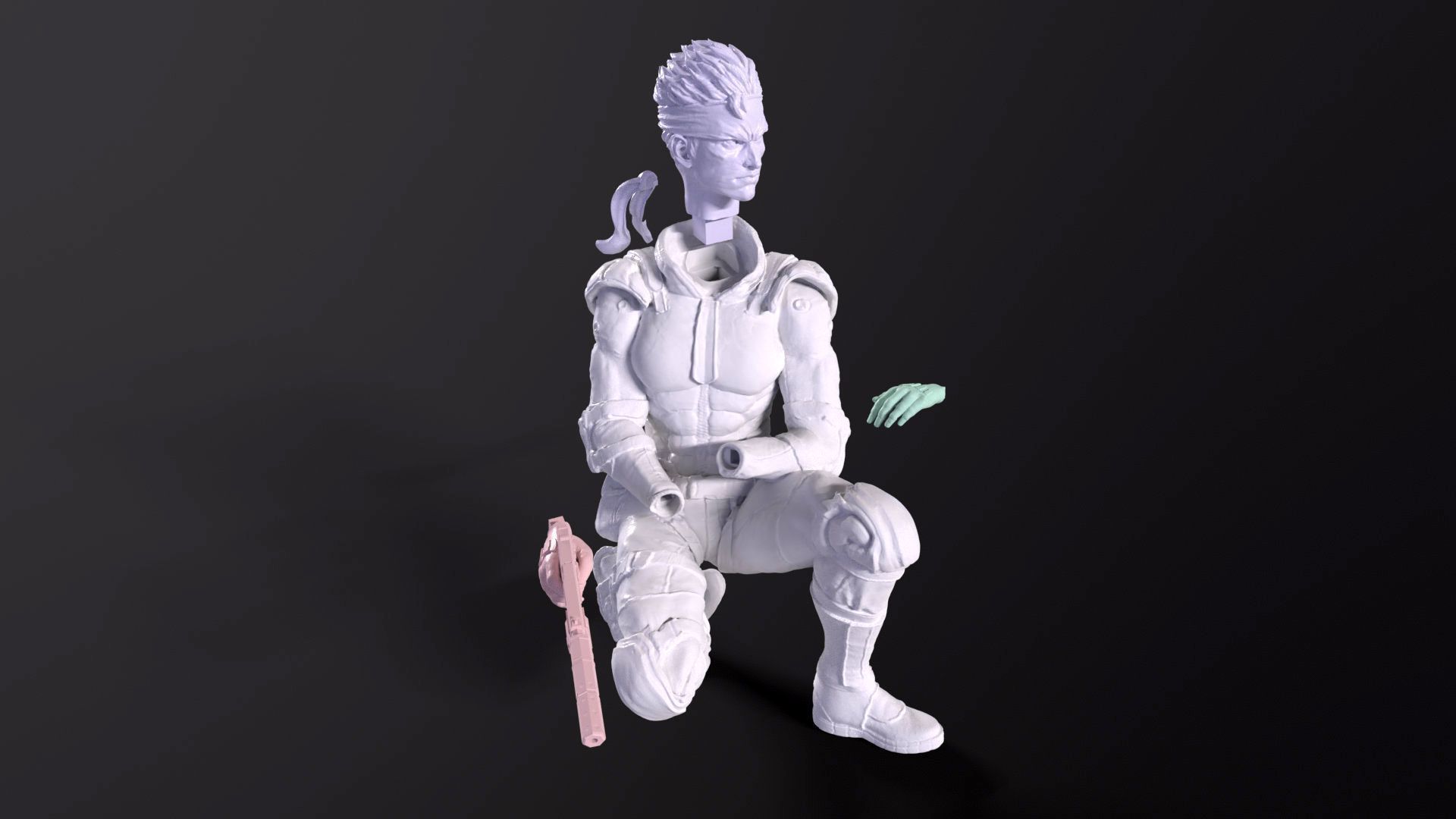 Solid Snake Printable fan art from MGS 3D print model_3