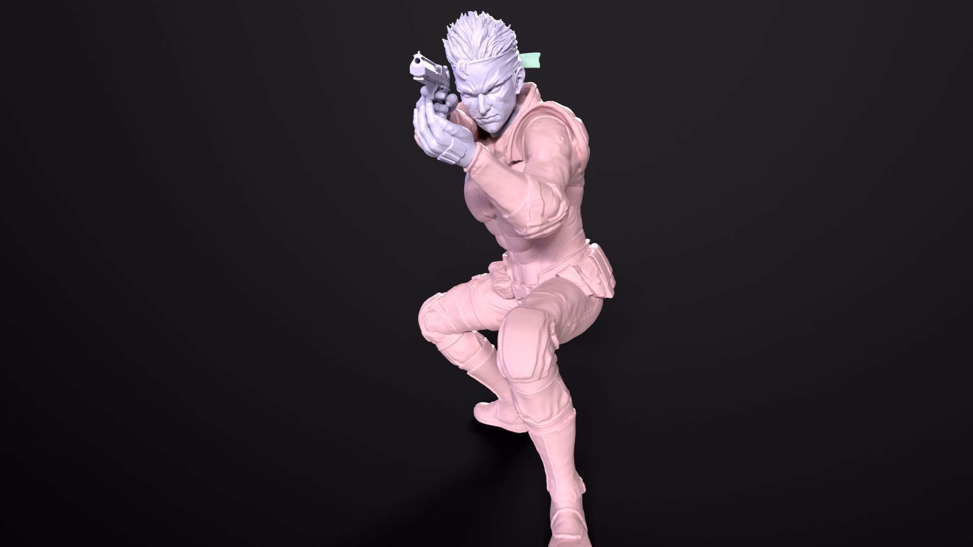Solid Snake Printable fan art from MGS 3D print model_10