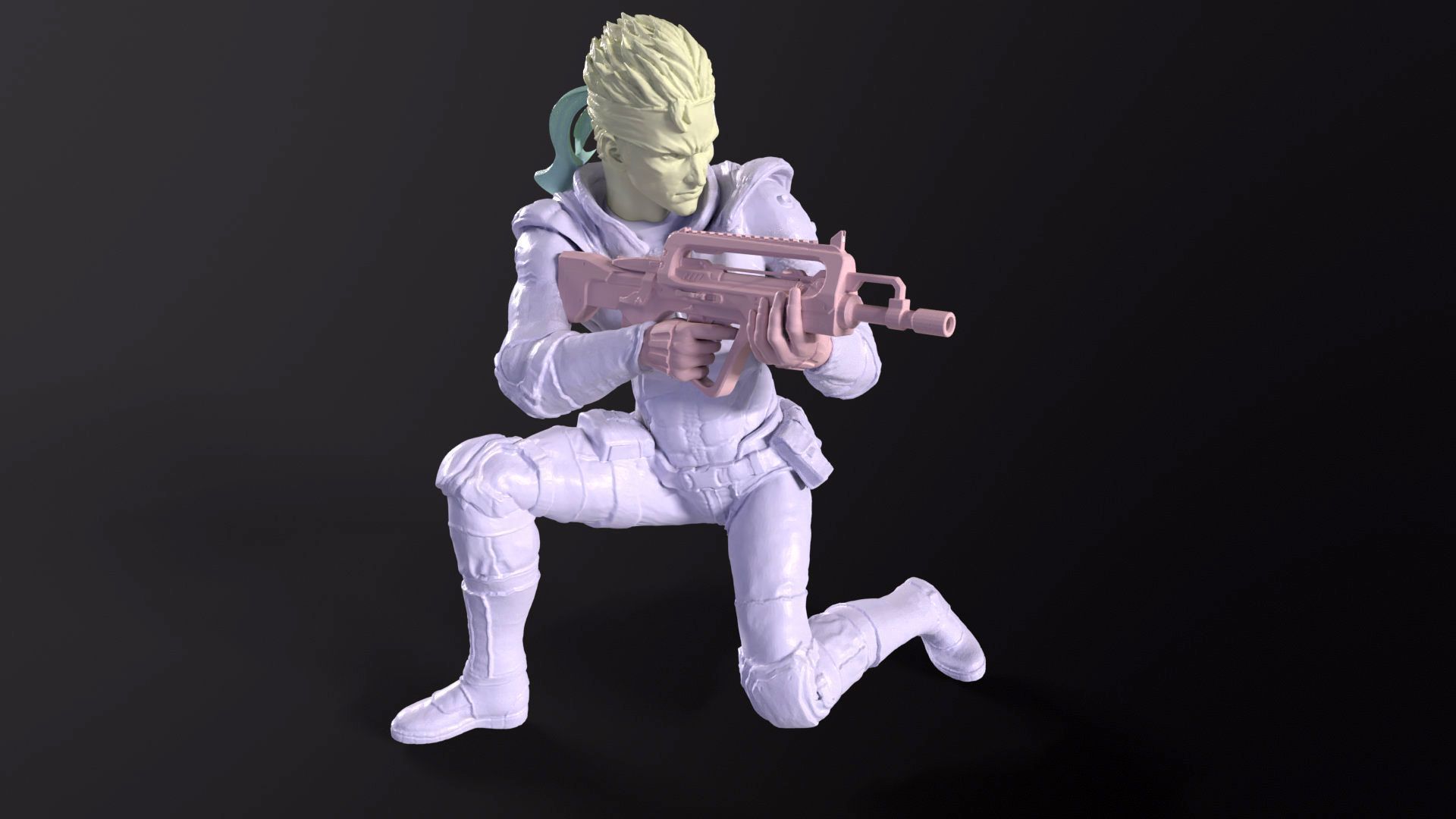 Solid Snake Printable fan art from MGS 3D print model_7