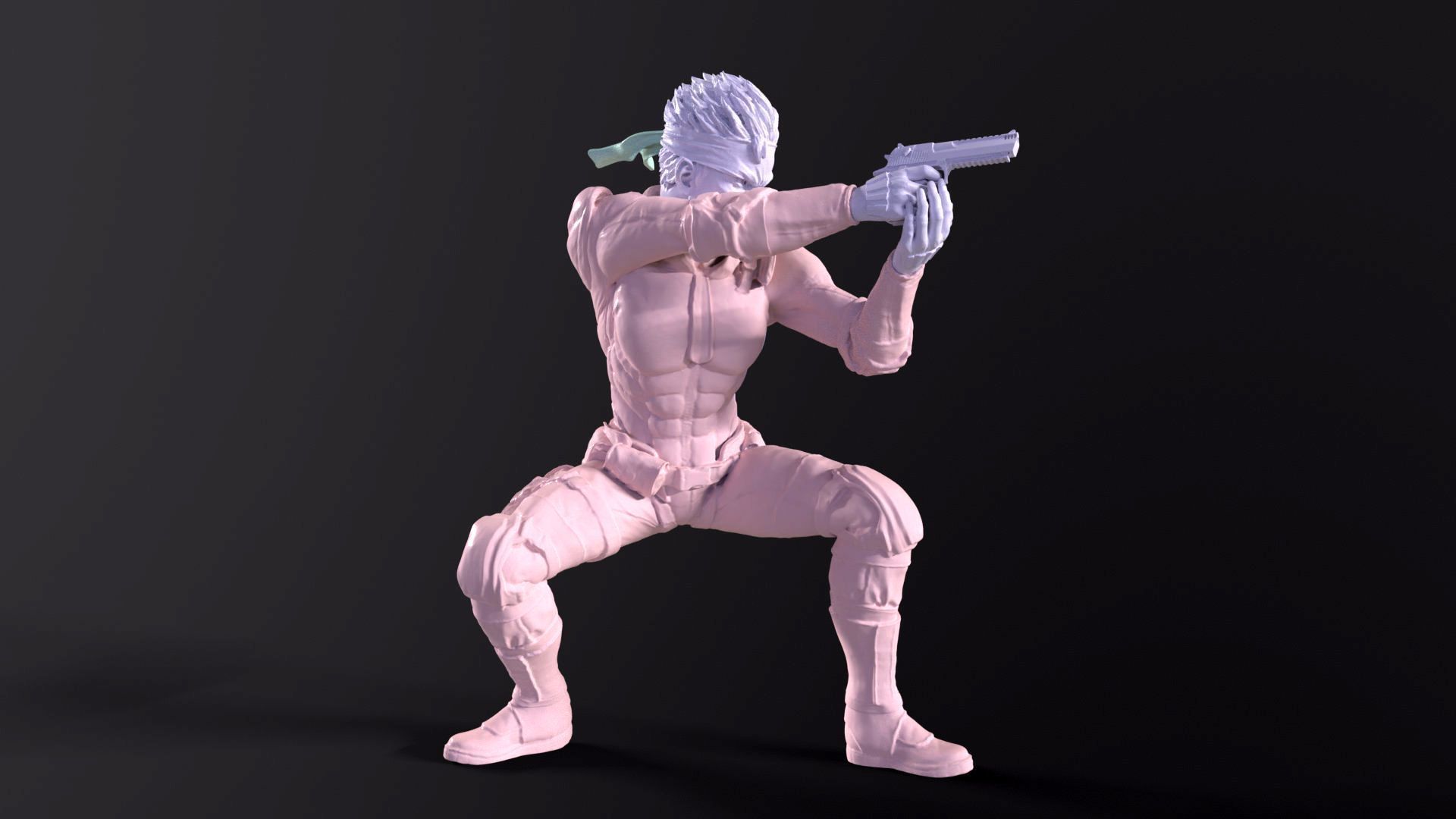 Solid Snake Printable fan art from MGS 3D print model_12