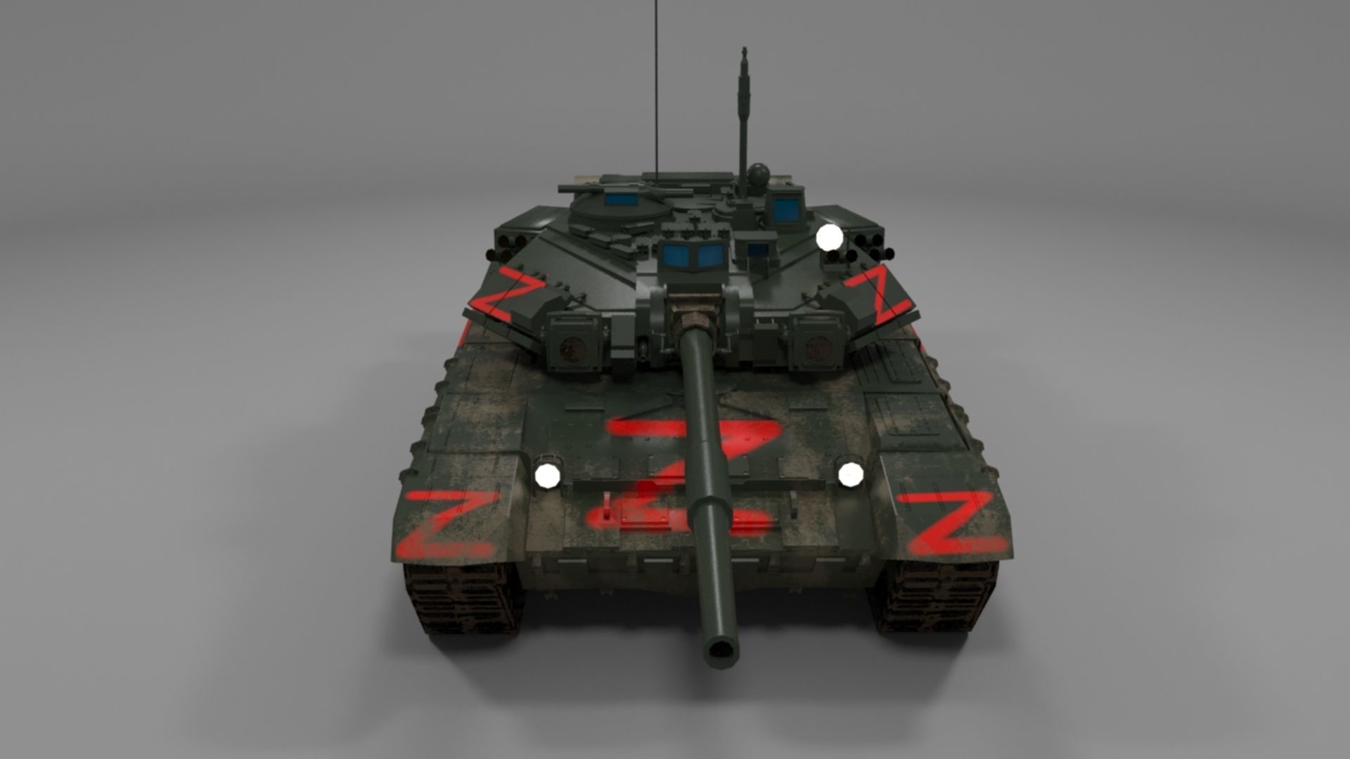 Weathered Wagner PMC T90A Tank Low-poly 3D model_26