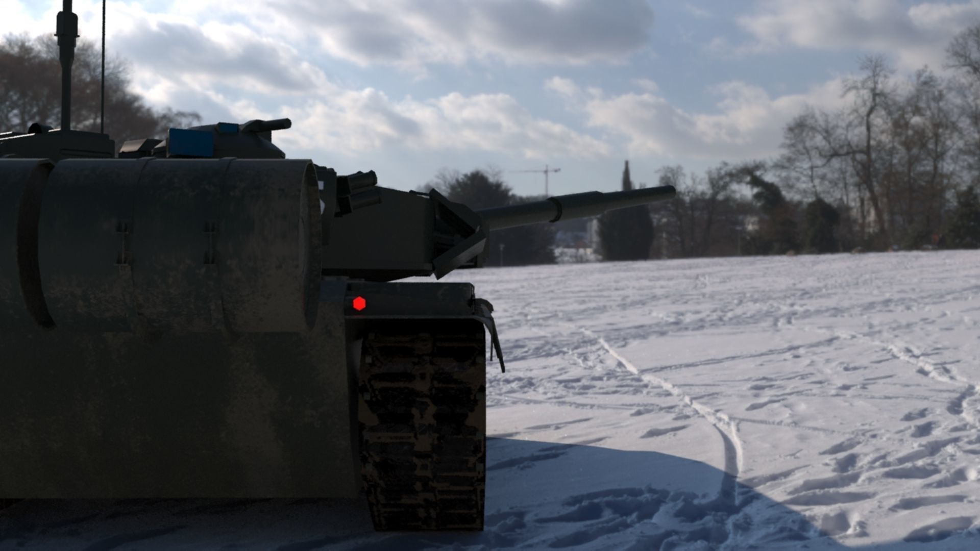 Weathered Wagner PMC T90A Tank Low-poly 3D model_7