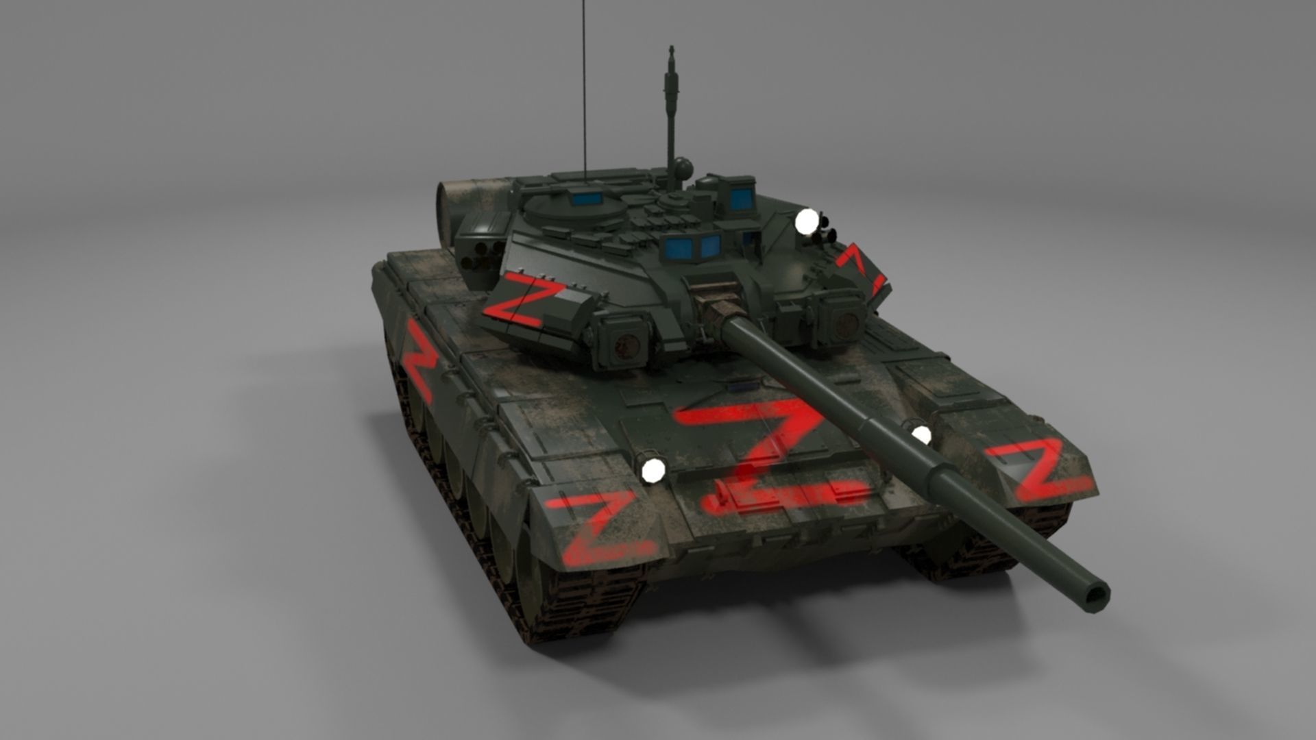 Weathered Wagner PMC T90A Tank Low-poly 3D model_18