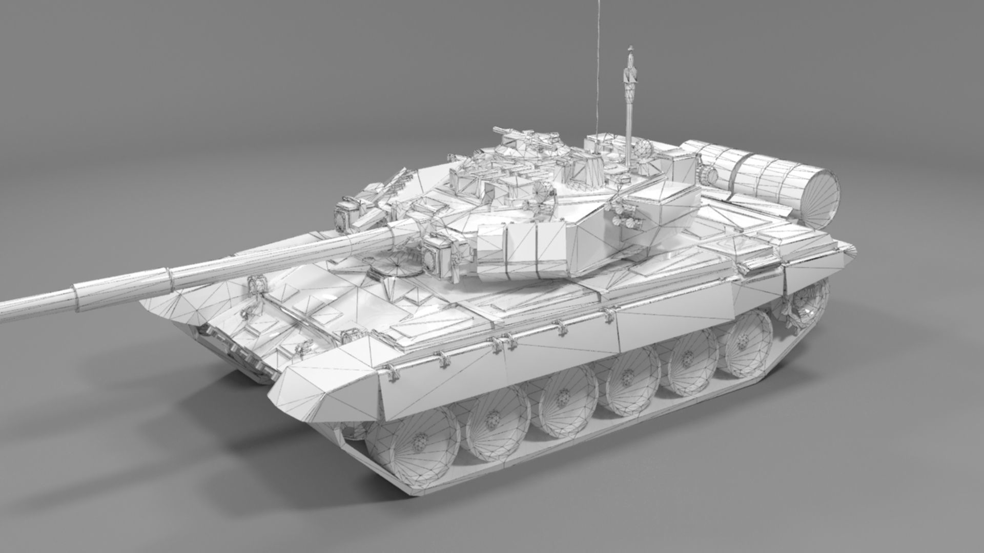 Weathered Wagner PMC T90A Tank Low-poly 3D model_37