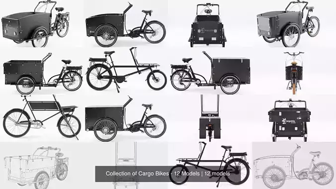 Collection of Cargo Bikes - 12 Models 