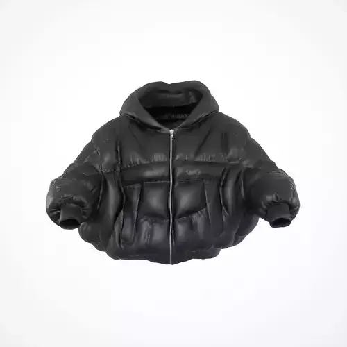 Game-Ready Black Short Down Puffer Coat