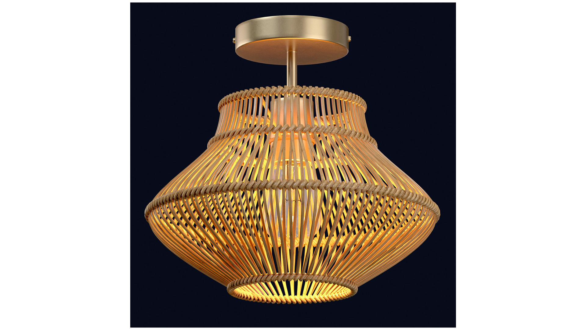 Neher Rattan Semi Flush Mount 3D model_8