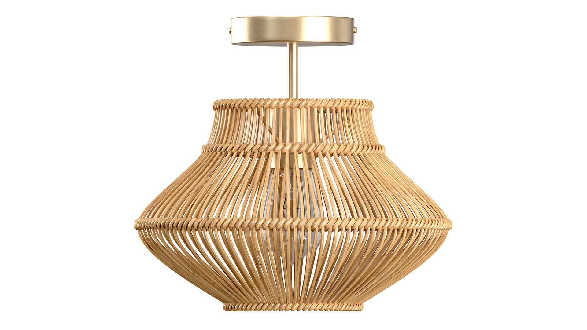 Neher Rattan Semi Flush Mount 3D model_6