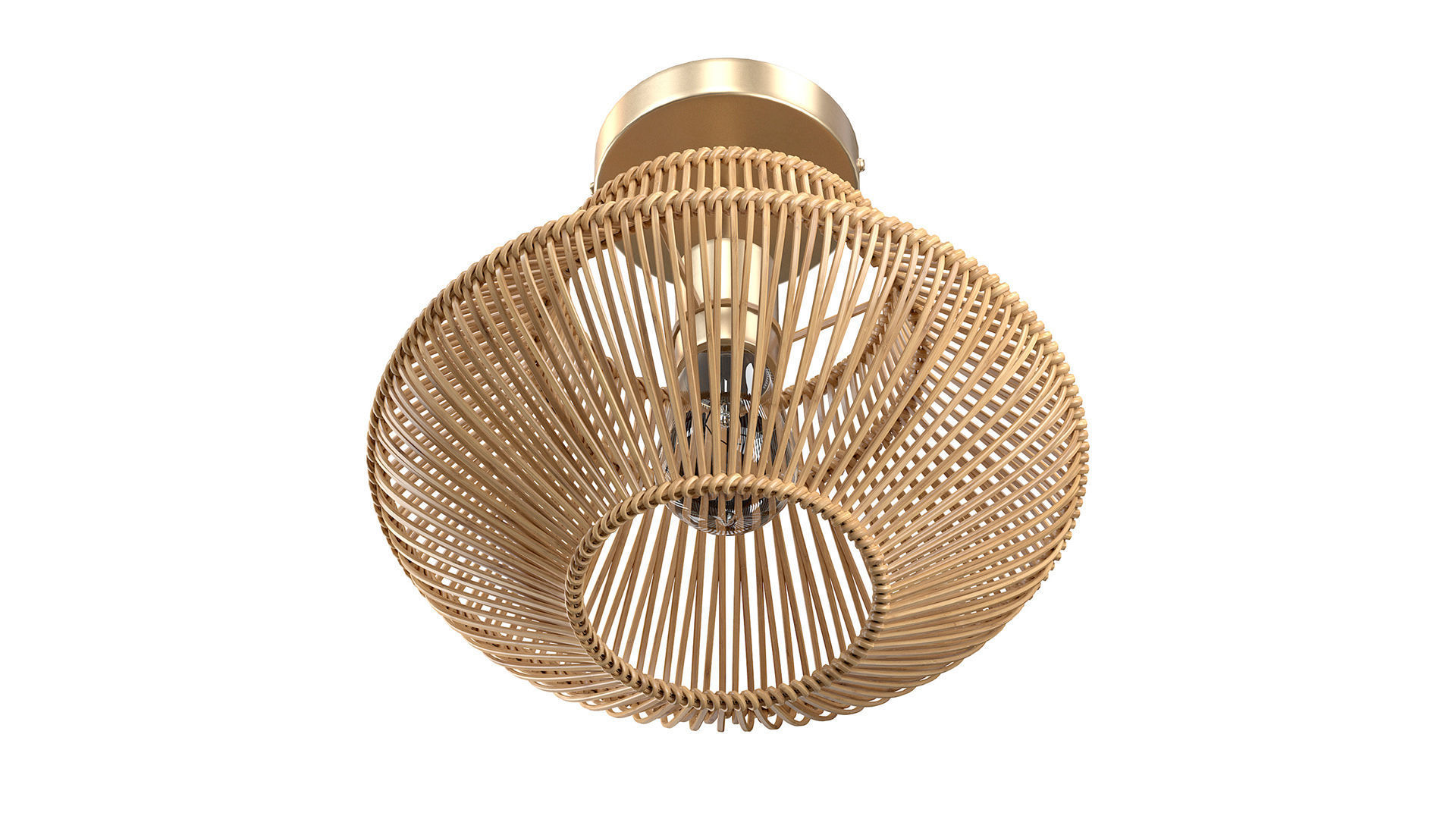 Neher Rattan Semi Flush Mount 3D model_3