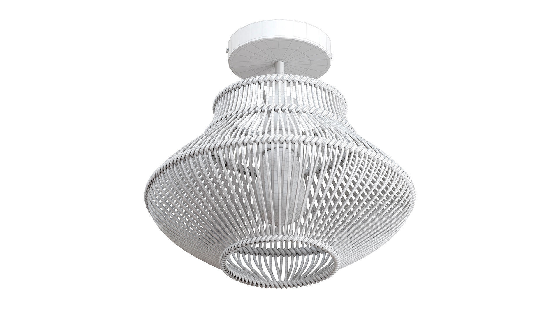 Neher Rattan Semi Flush Mount 3D model_9