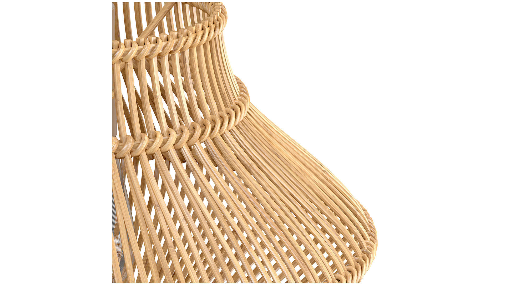 Neher Rattan Semi Flush Mount 3D model_7