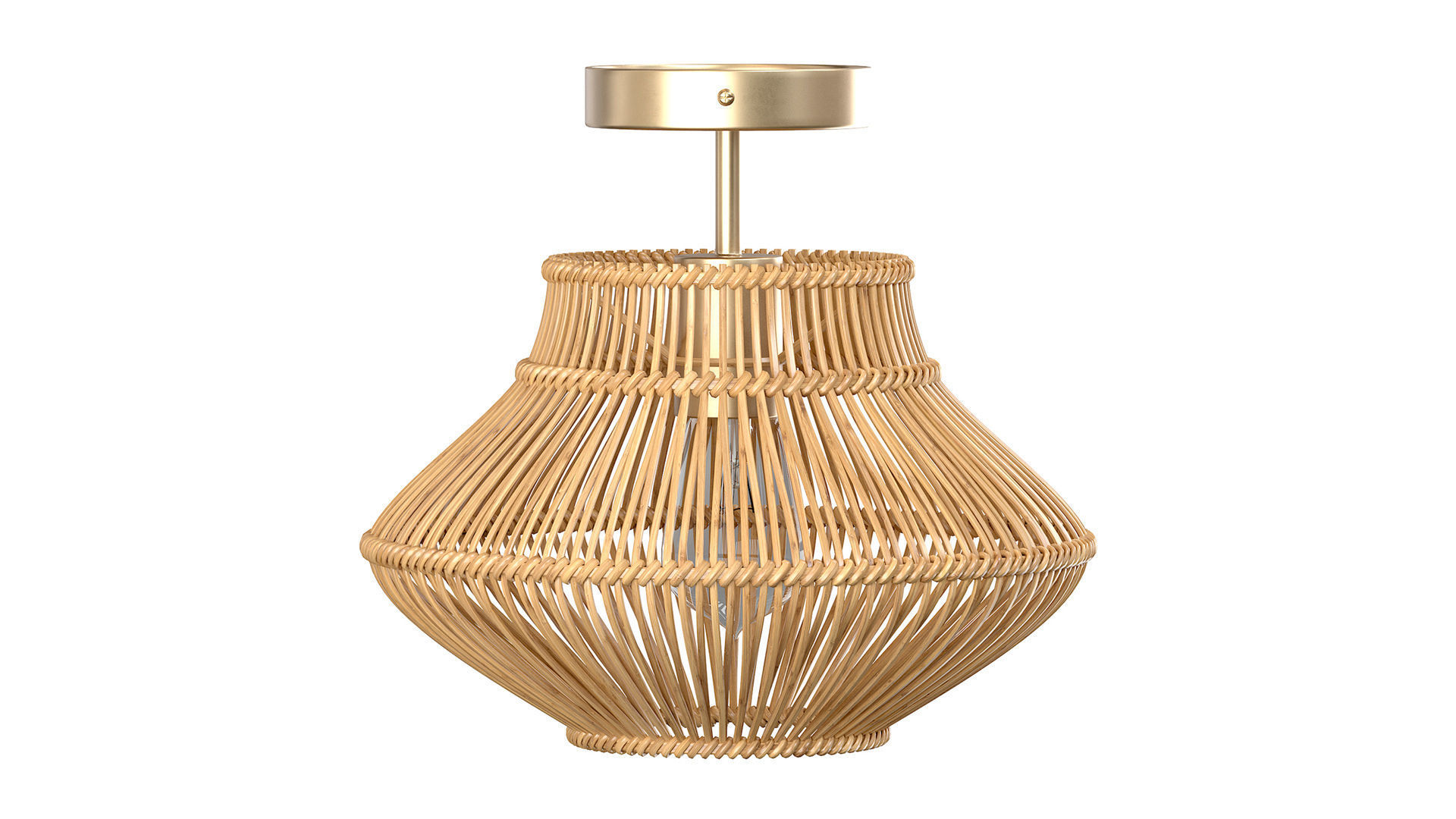 Neher Rattan Semi Flush Mount 3D model_2