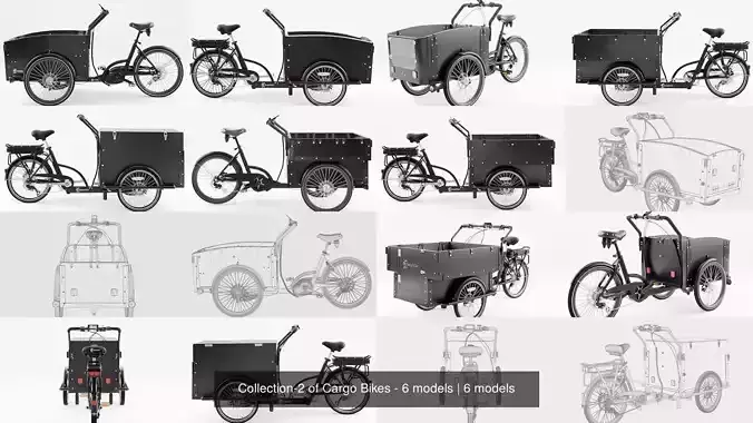 Collection-2 of Cargo Bikes - 6 models 