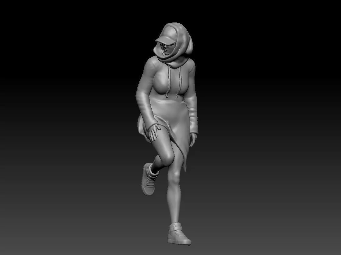 girls lean hoodie 3D print model_0