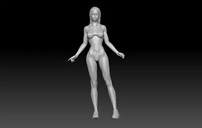 girlfriend TANK AND SHORT 3D print model