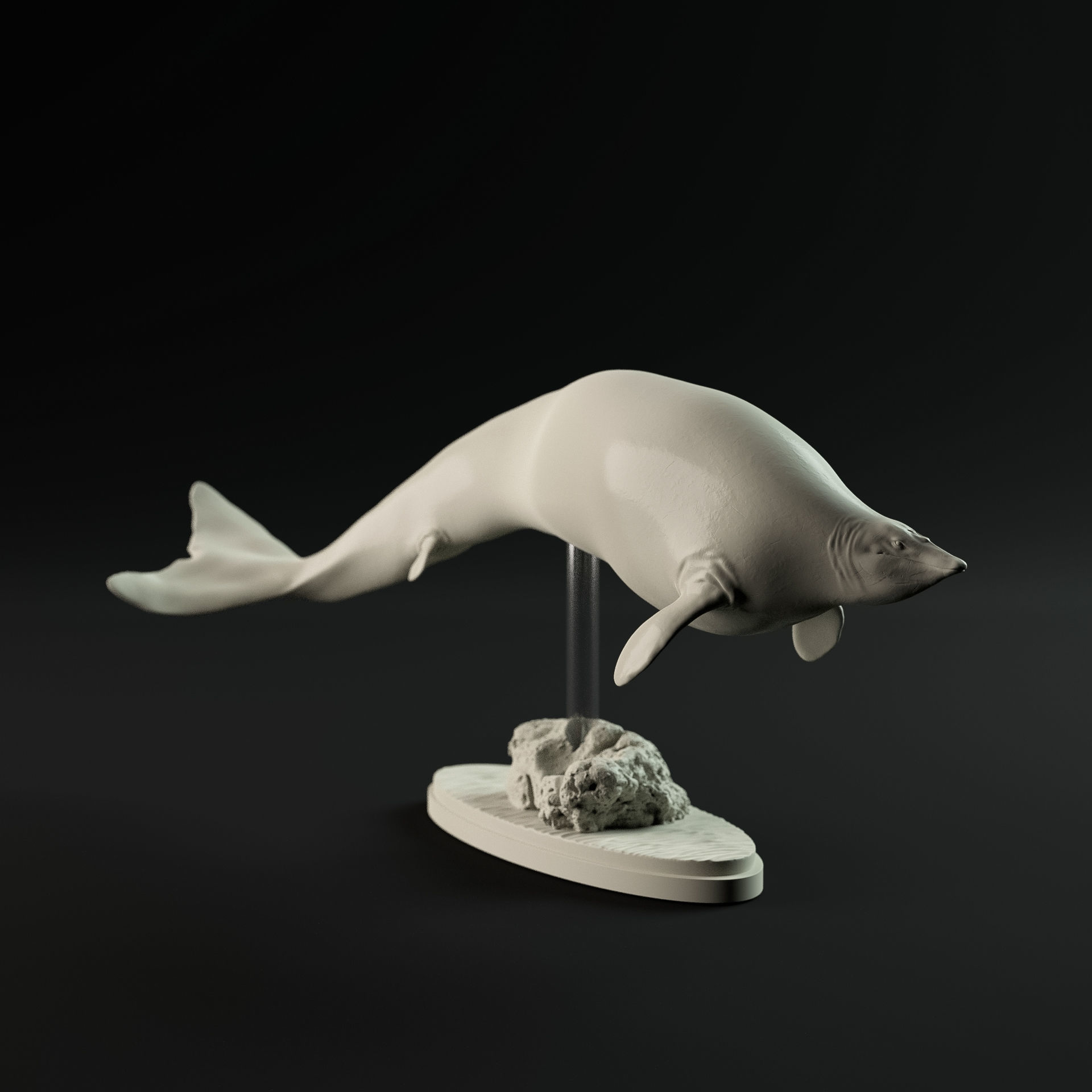 Perucetus colossus 1-100 scale pre-supported 3D print model_1