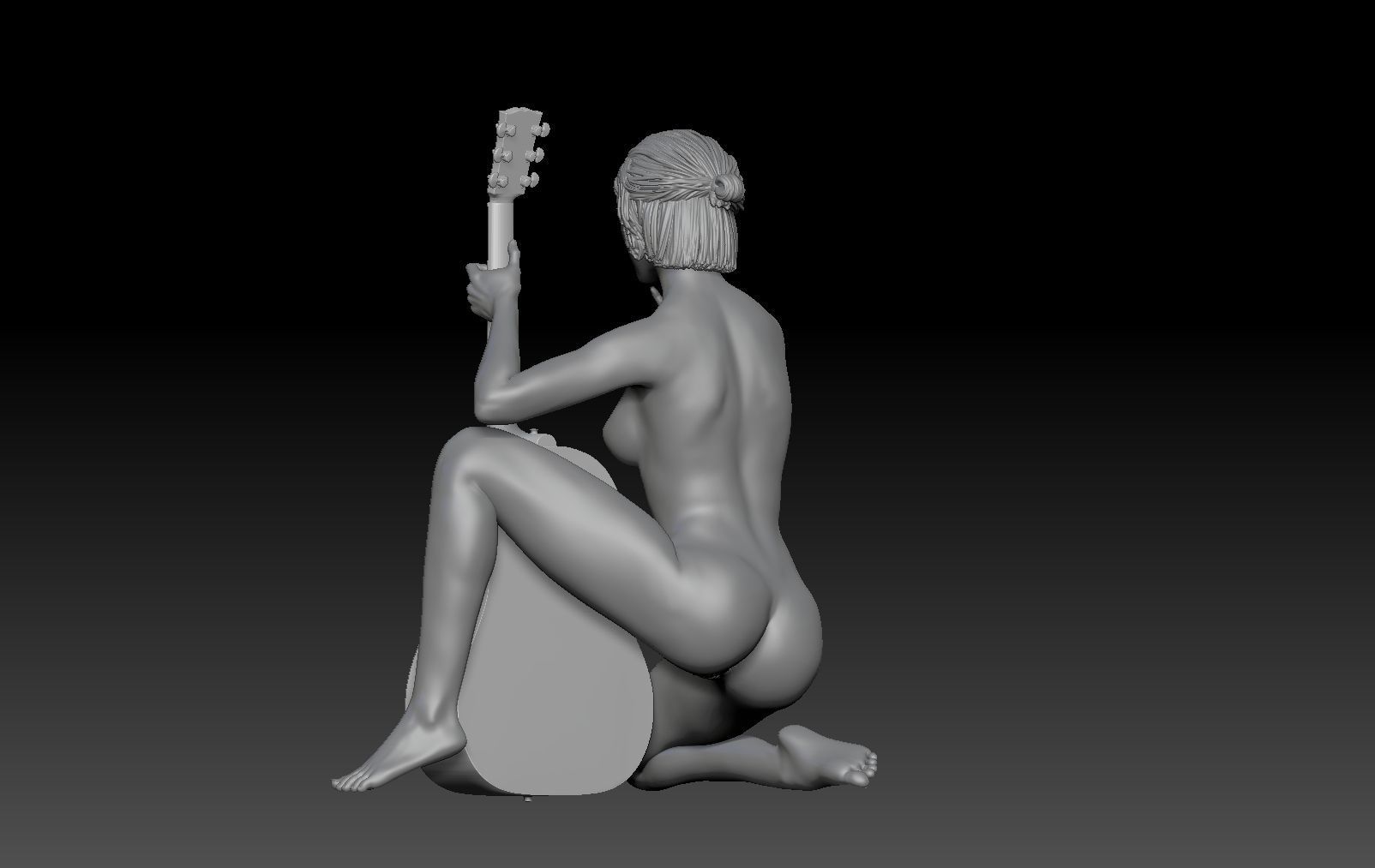 my girlfriend plays the guitar 3D print model_3