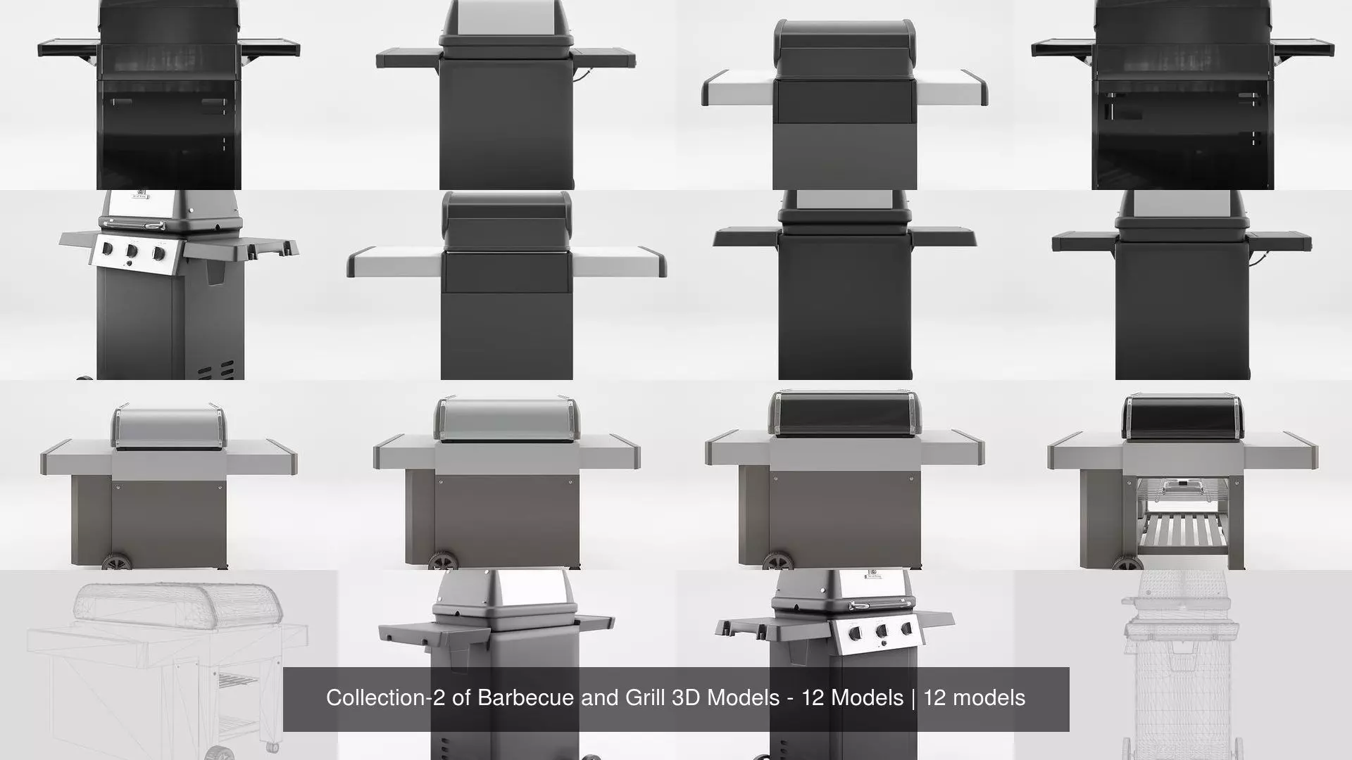 Collection-2 of Barbecue and Grill 3D Models - 12 Models _0