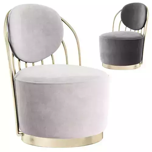 Cascade Brass Swivel Chair