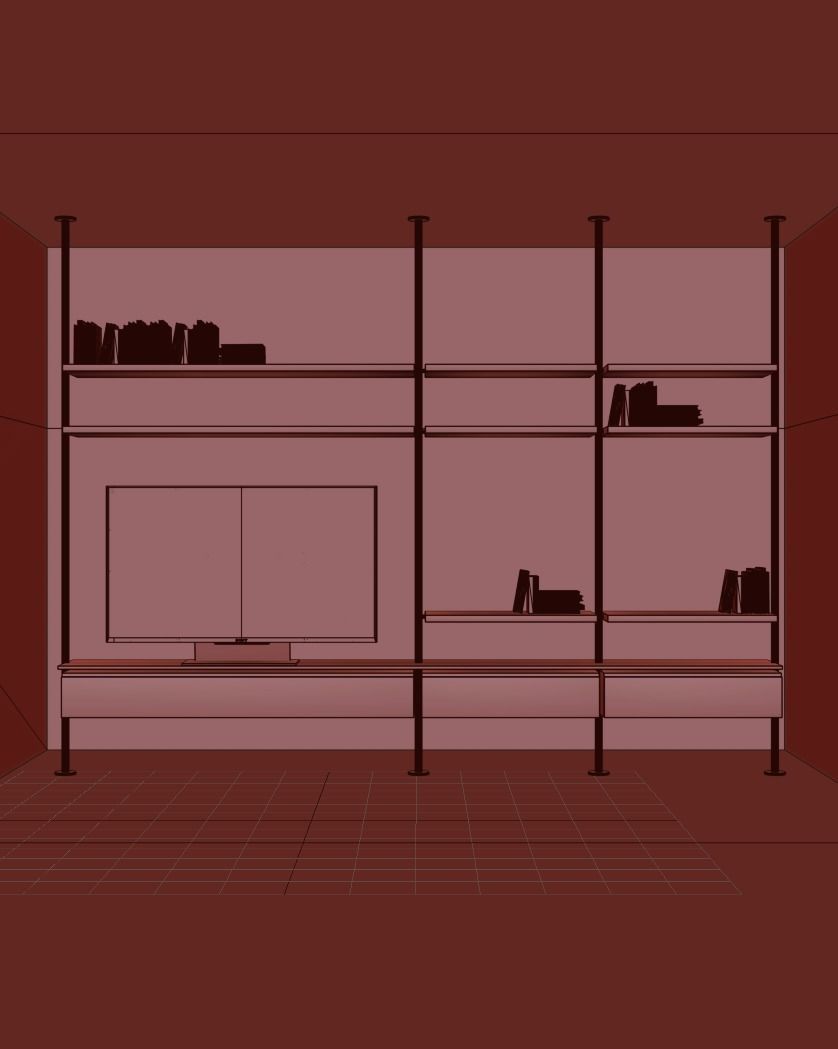 Bookshelf 3D Model 3D model_2
