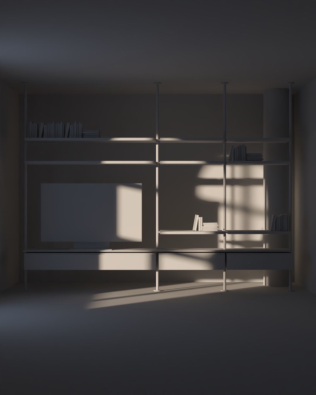 Bookshelf 3D Model 3D model_1