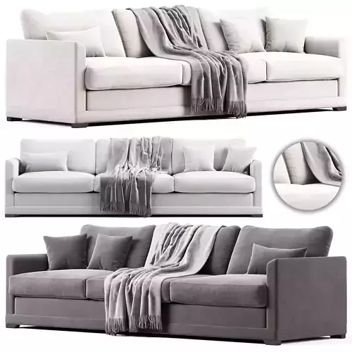 Aissa 4 Seat Sofa in Pumice House Basket Weave