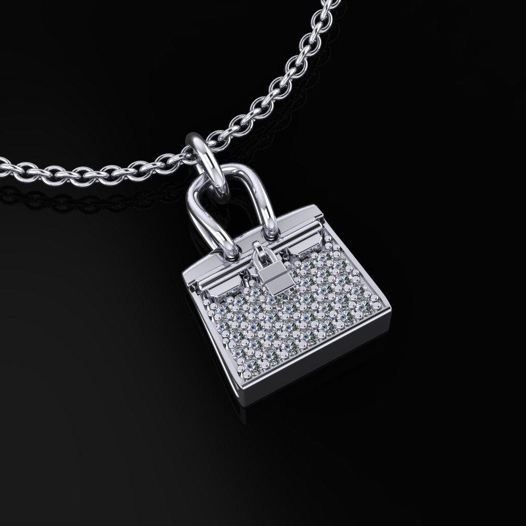 Hermes Bag Pendant  3D print model_2