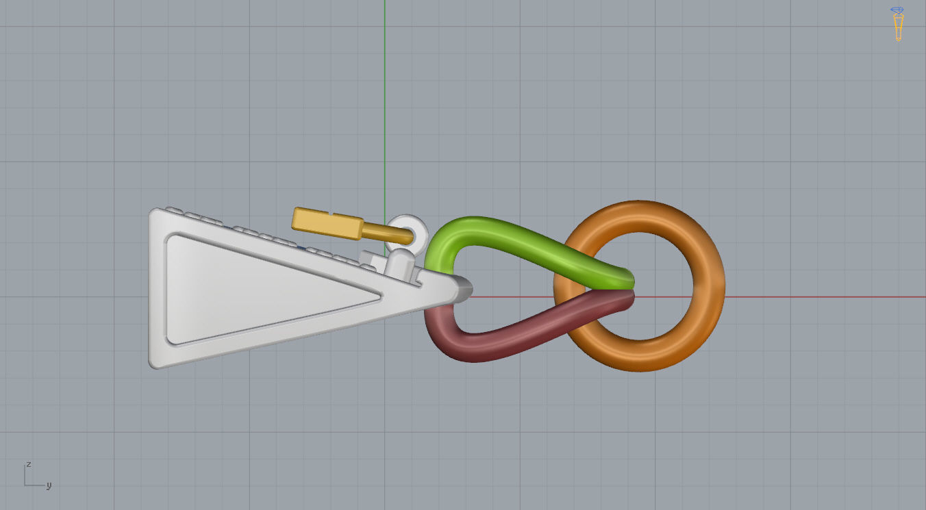 Hermes Bag Pendant  3D print model_12