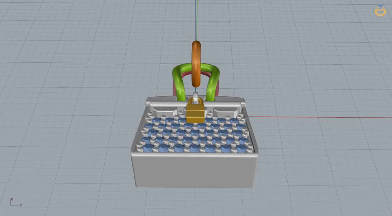 Hermes Bag Pendant  3D print model_14
