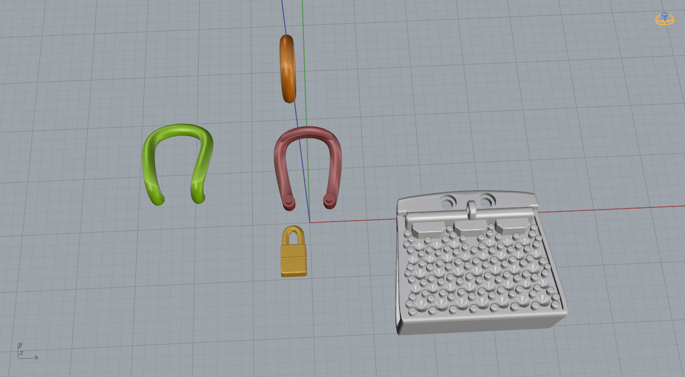 Hermes Bag Pendant  3D print model_7