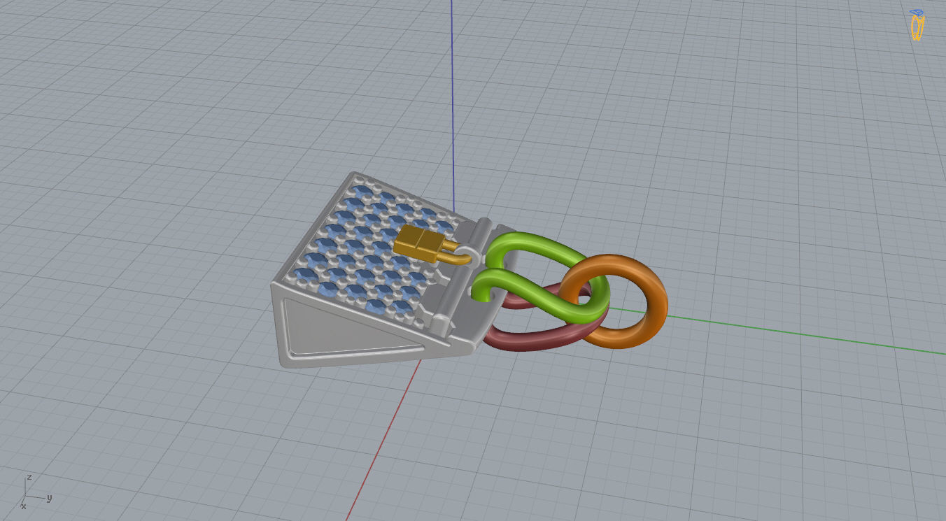 Hermes Bag Pendant  3D print model_10