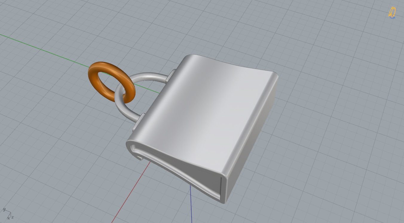 Hermes Bag Pendant  3D print model_13