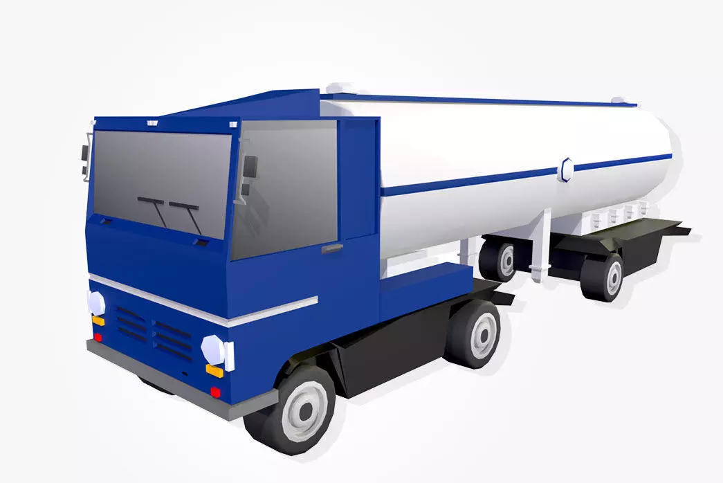 Cartoonish Tanker 3D model_0