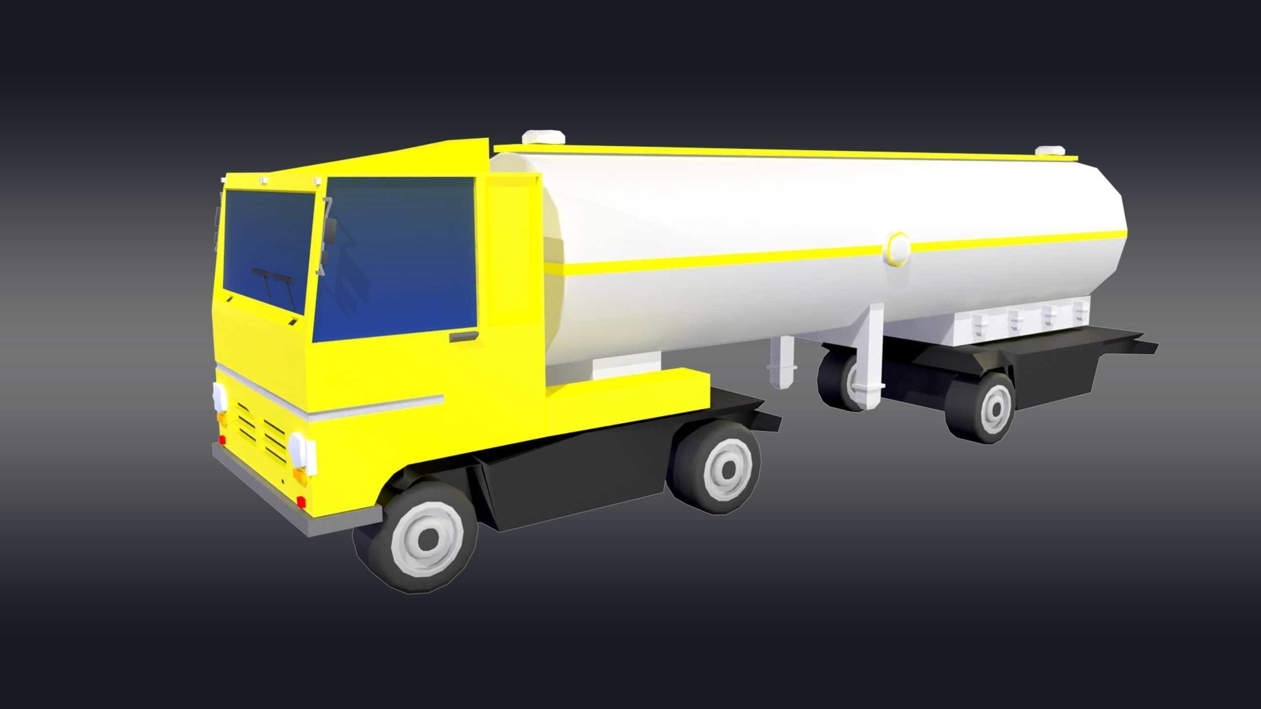 Cartoonish Tanker 3D model_3