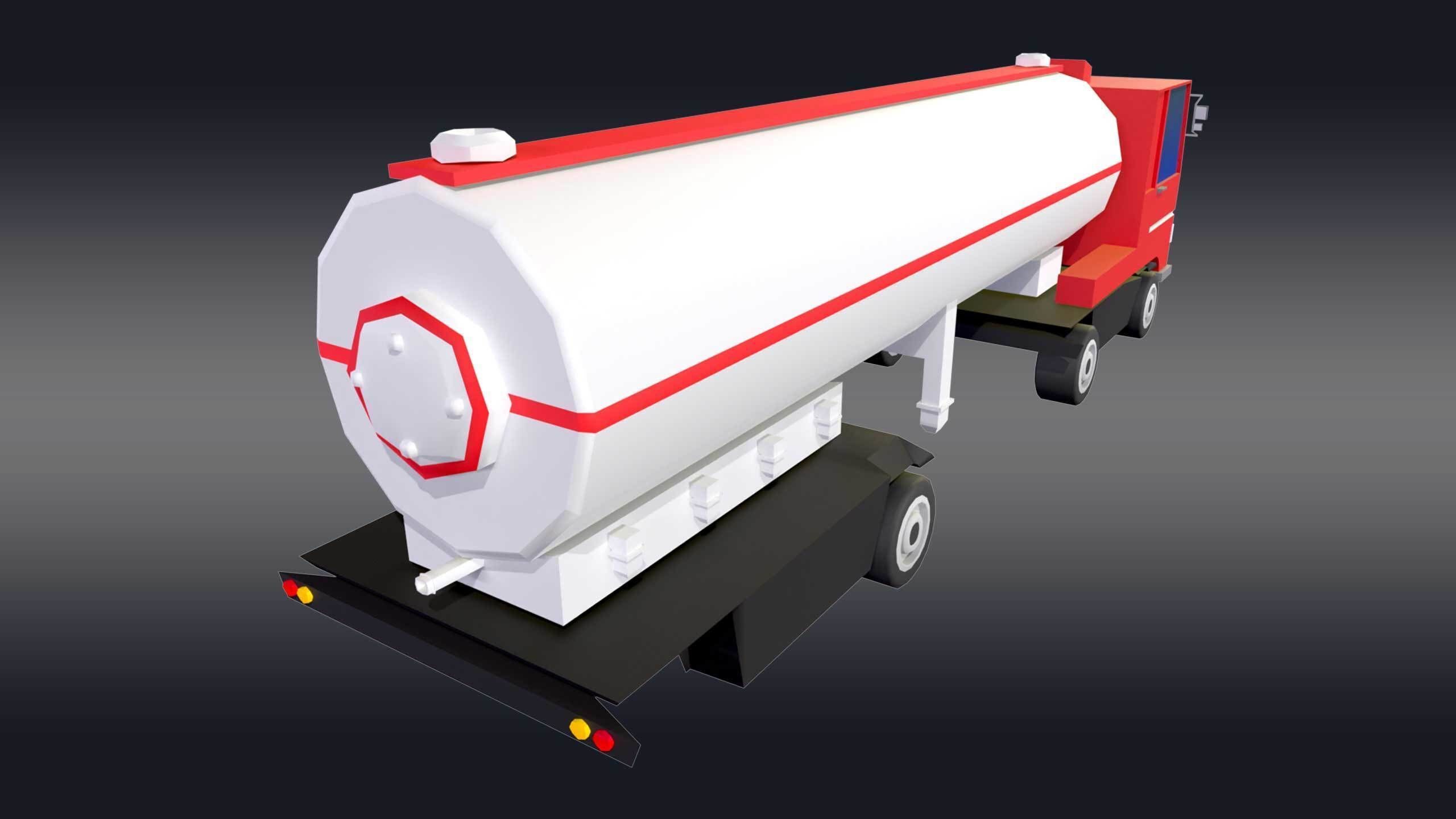 Cartoonish Tanker 3D model_8