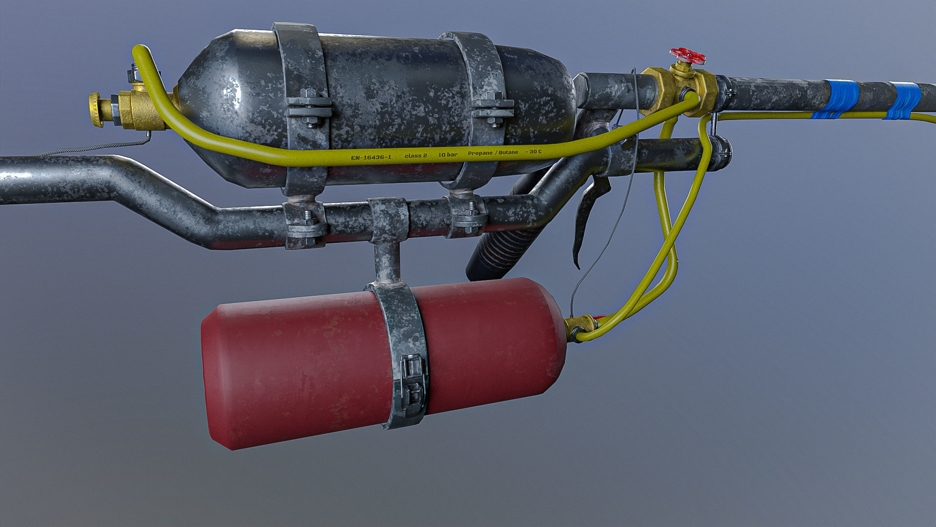 flamethrower Low-poly 3D model_3