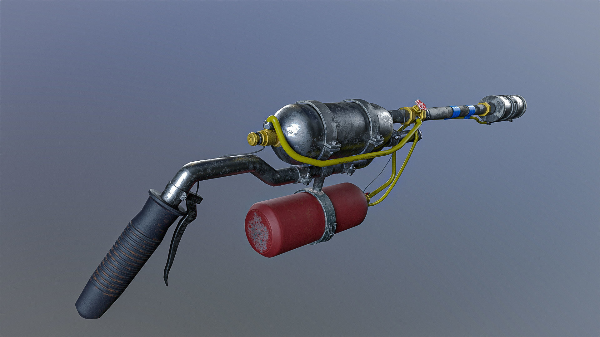 flamethrower Low-poly 3D model_2