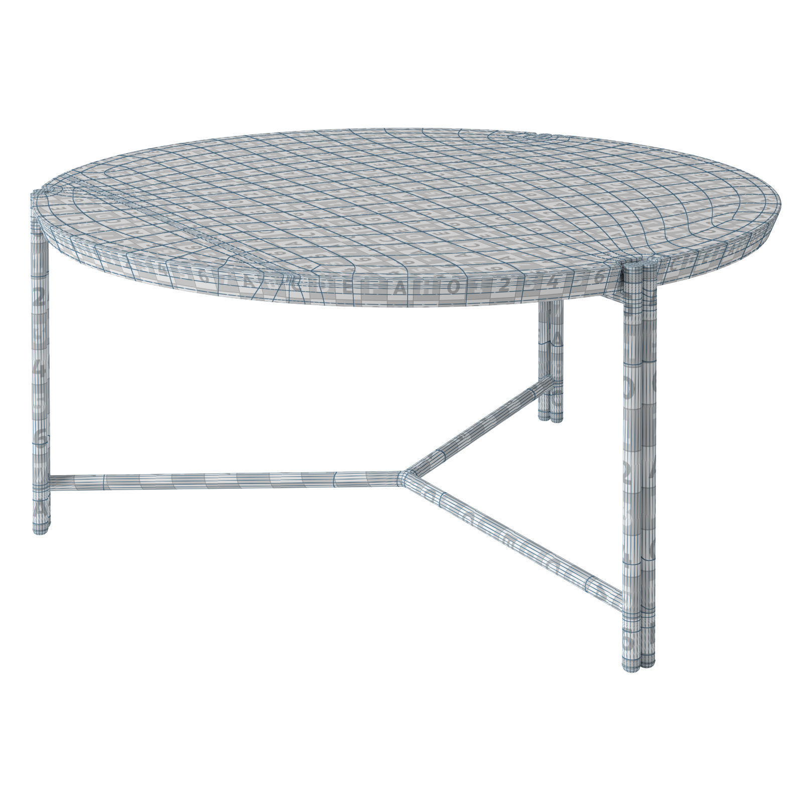 Coco Republic Milo nesting coffee table Low-poly 3D model_6