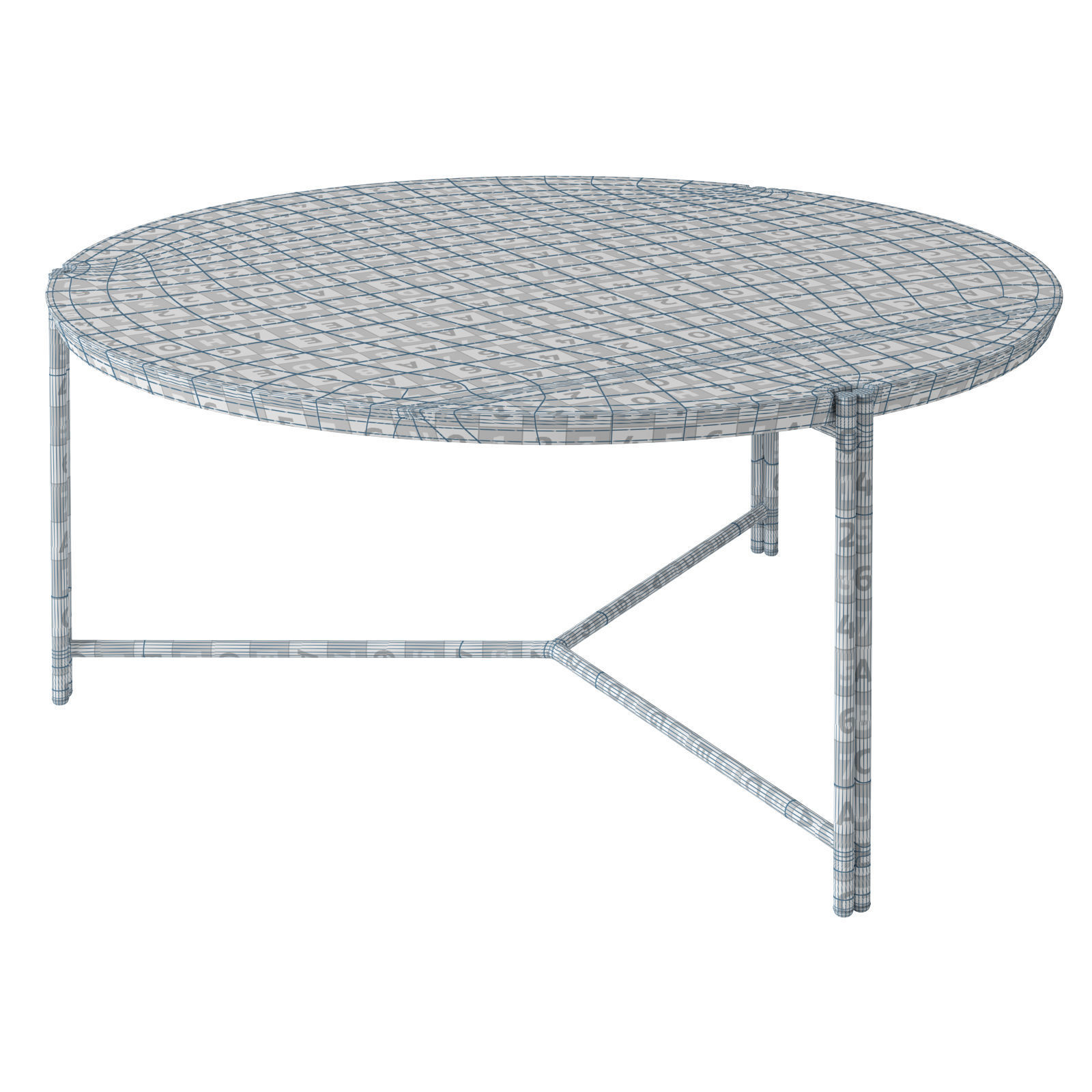 Coco Republic Milo nesting coffee table Low-poly 3D model_5