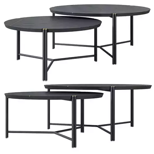 Coco Republic Milo nesting coffee table Low-poly 3D model