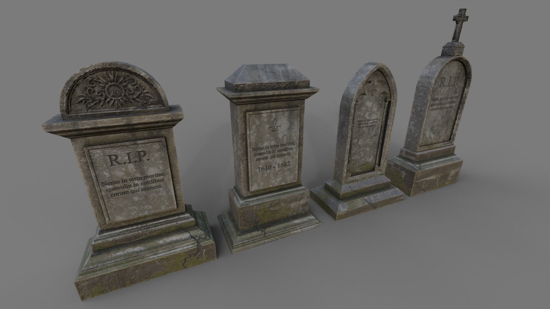 Cemetery tombstones collection _7