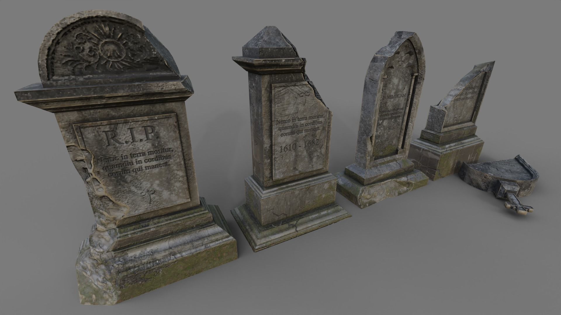 Cemetery tombstones collection _11