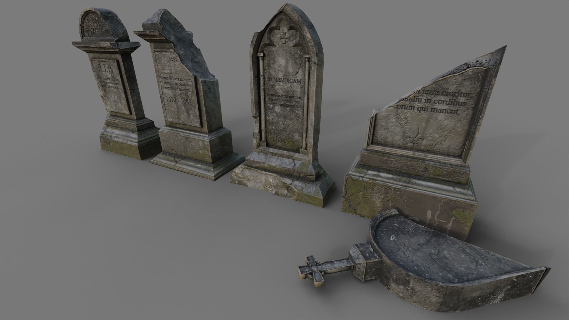 Cemetery tombstones collection _13