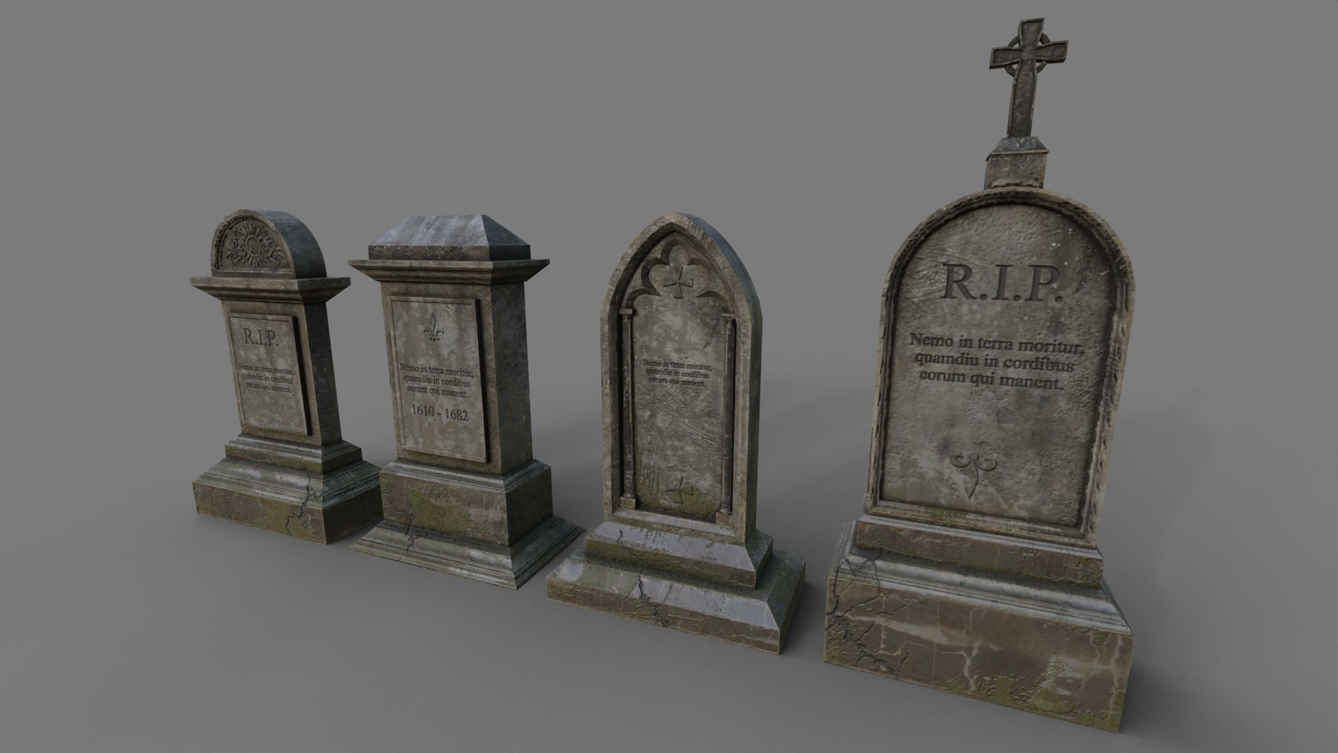 Cemetery tombstones collection _9
