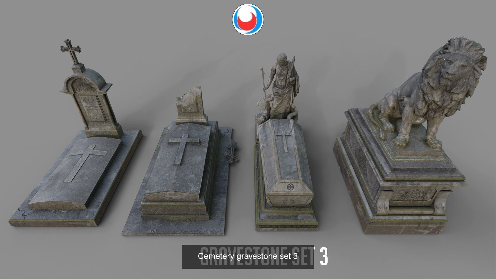 Cemetery tombstones collection _5
