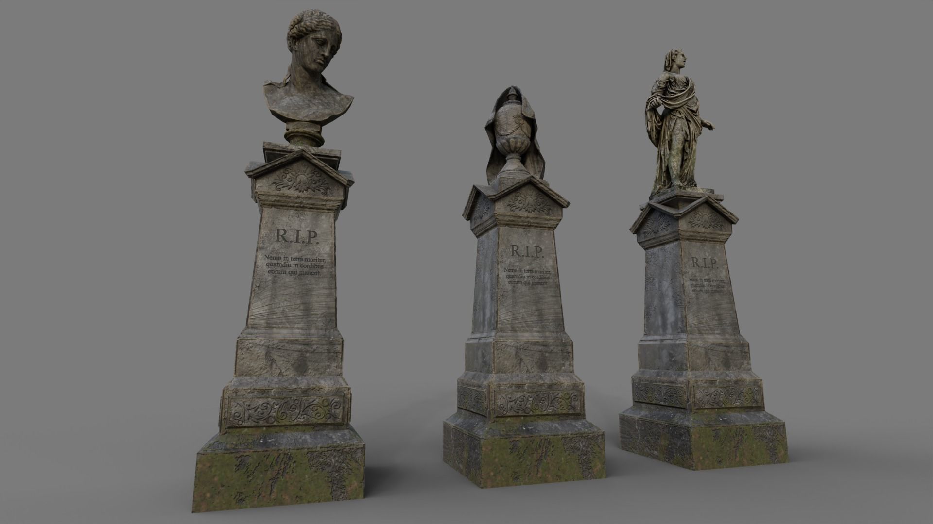 Cemetery tombstones collection _39