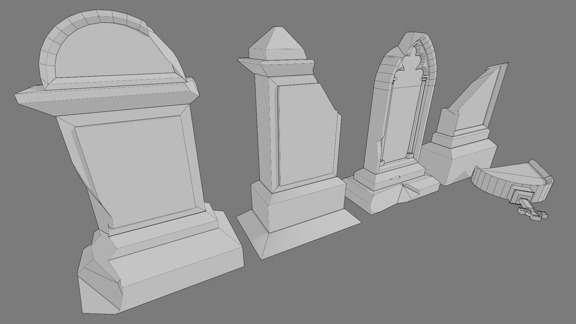 Cemetery tombstones collection _12